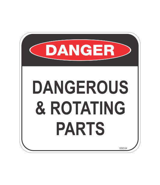 SSD34 - DANGER DANGEROUS PARTS