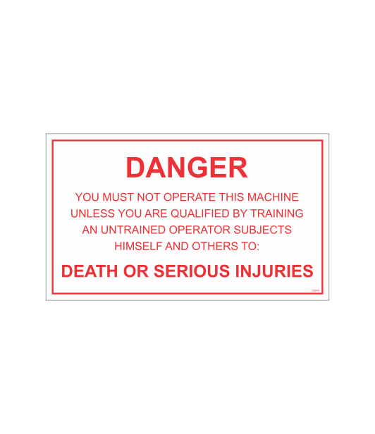 SSD40 - DANGER MUST NOT OPERATE