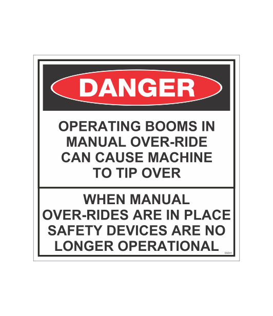 SSD41 - DANGER OPERATING BOOMS