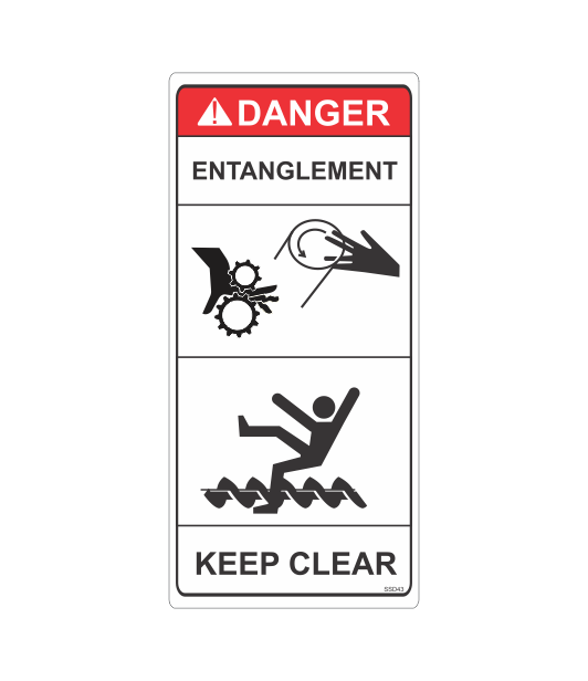 SSD43 - DANGER ENTANGLEMENT KEEP CLEAR