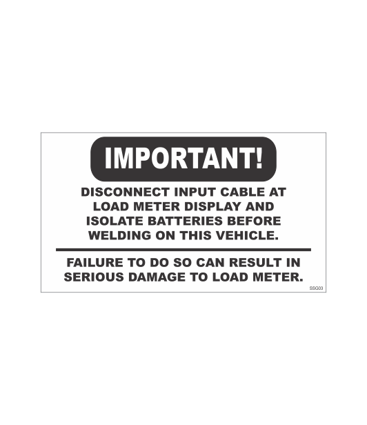 SSG03 - DISCONNECT INPUT CABLE