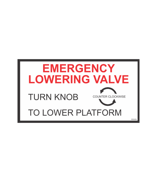 SSG05 - EMERGENCY LOWERING VALVE