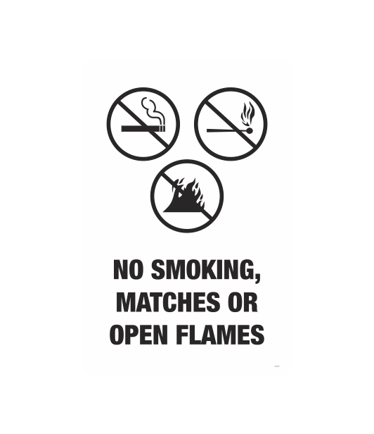 SSG260 - NO SMOKING, MATCHES OR OPEN FLAMES
