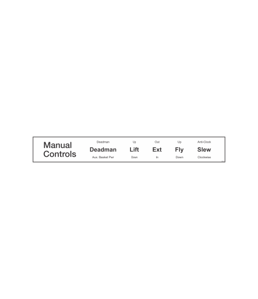 SSG37 - MANUAL CONTROLS