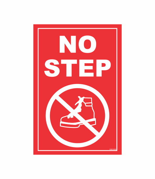 SSEE069 - NO STEP SAFETY STICKER