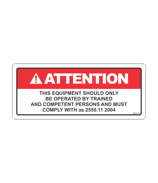 SSTL11 - ATTENTION THIS EQUIPMENT SHOULD