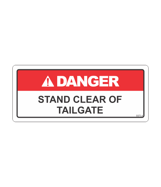 SSTL4 - STAND CLEAR OF TAILGATE