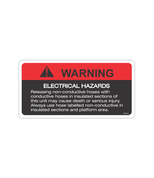 SSW18 - WARNING ELECTRICAL HAZARDS