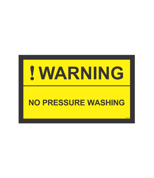 SSW37 - WARNING NO PRESSURE WASHING