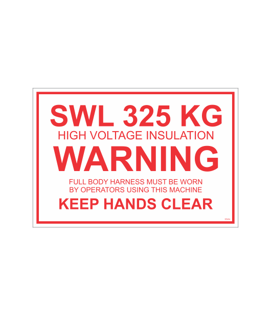 SSW4 - WARNING HIGH VOLTAGE INSULATION