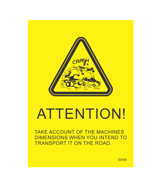 SSW8 - ATTENTION MACHINES DIMENSIONS