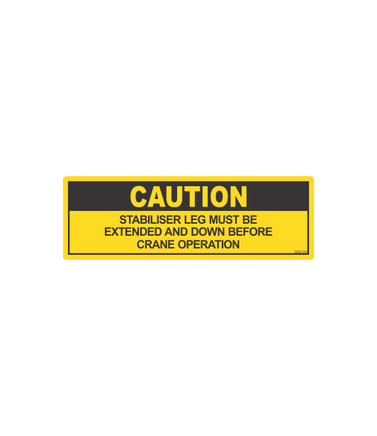 SSC25 - CAUTION STABILISER LEG