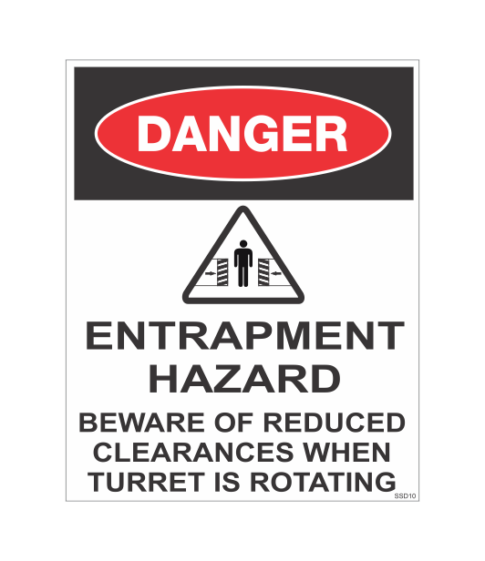 SSD10 - DANGER ENTRAPMENT HAZARD