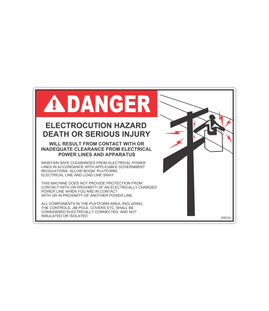 SSD24 - DANGER ELECTROCUTION HAZARD