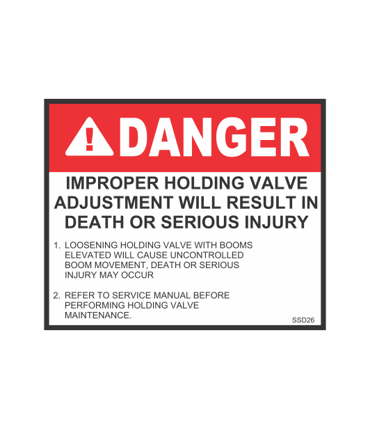 SSD26 - DANGER IMPROPER HOLDING
