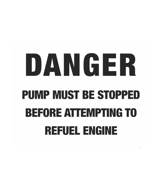 SSD51 - PUMP MUST BE STOPPED