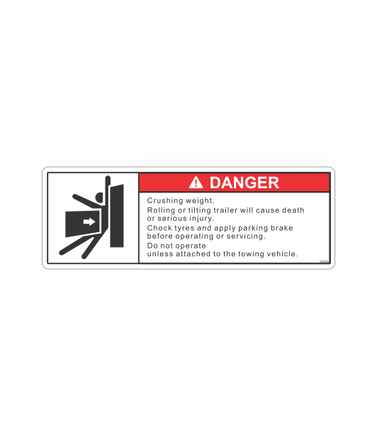 SSD55 - DANGER CRUSHING WEIGHT