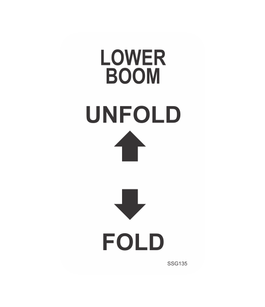SSG135 - LOWER BOOM UNFOLD