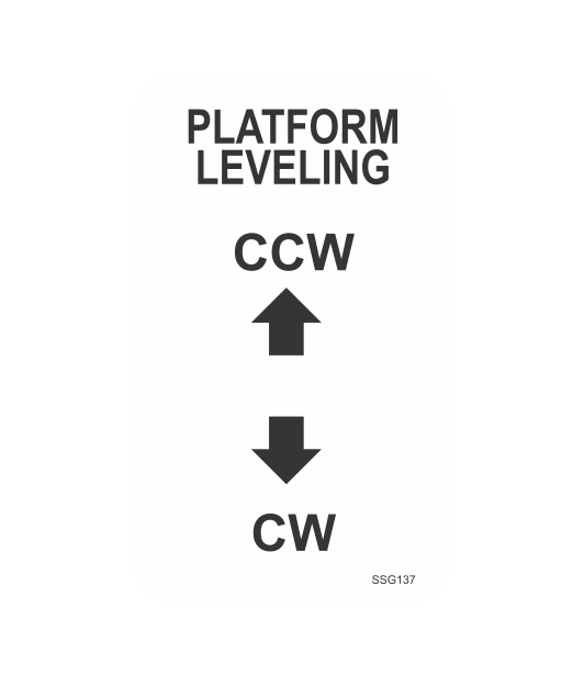 SSG137 - PLATFORM LEVELING