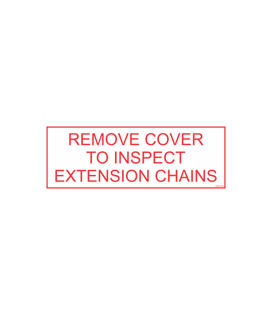 SSG159 - INSPECT EXTENSION CHAINS – Sticksafe