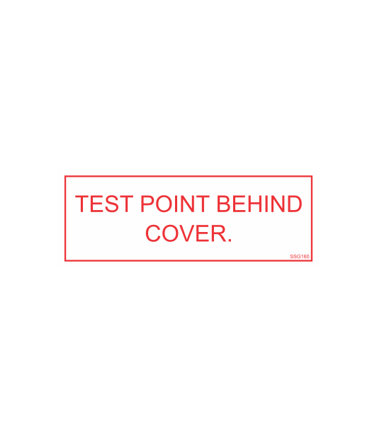SSG160 - TEST POINT BEHIND COVER