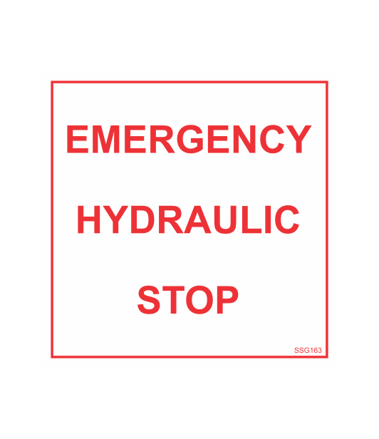 SSG163 - EMERGENCY HYDRAULIC STOP