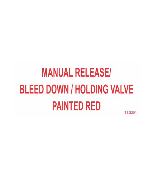 SSG261 - MANUAL RELEASE