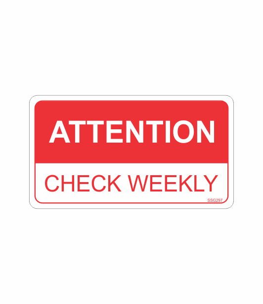 SSG297 - ATTENTION CHECK WEEKLY