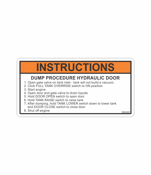 SSG301 - INSTRUCTIONS DUMP PROCEDURE