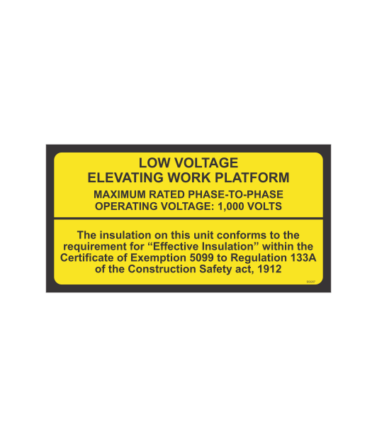 SSG57 - LOW VOLTAGE ELEVATED WORK PLATFORM