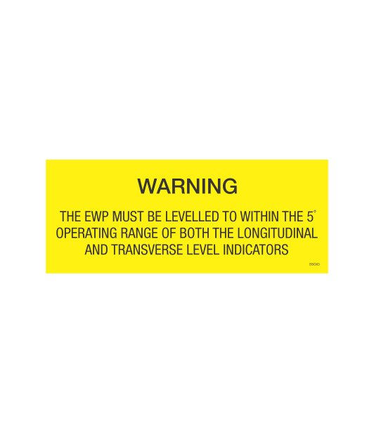 SSG63 - EWP MUST BE LEVELLED