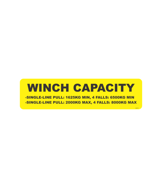 SSG70 - WINCH CAPACITY