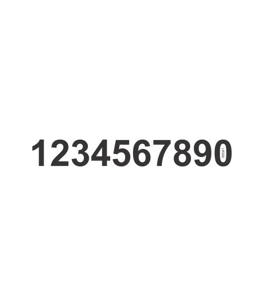 SSG81 - VINYL CUT NUMBERS
