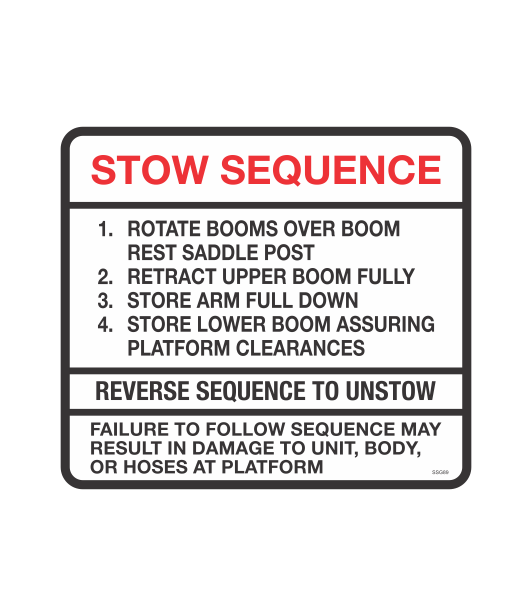 SSG89 - STOW SEQUENCE