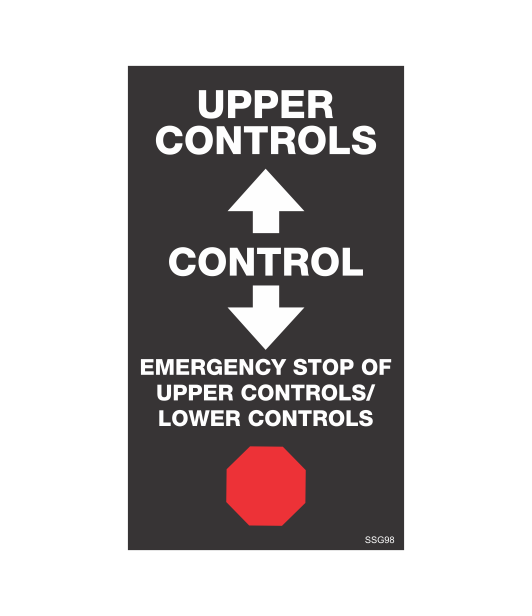 SSG98 - UPPER / LOWER CONTROLS EMERGENCY STOP – Sticksafe