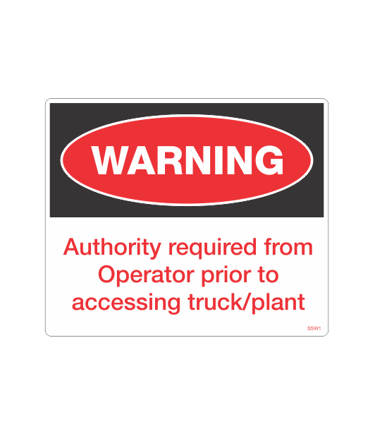 SSW1 - WARNING AUTHORITY REQUIRED