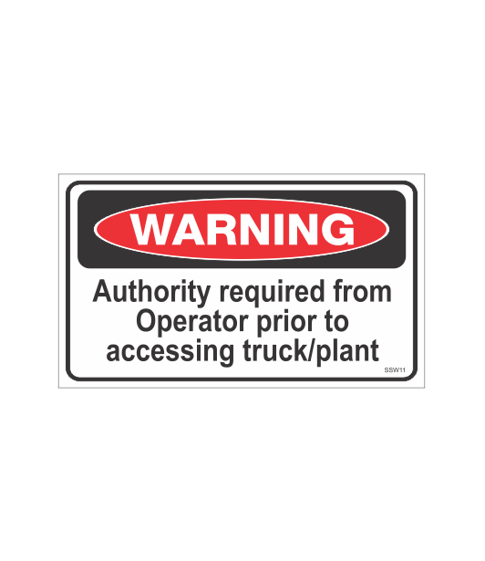 SSW11 - WARNING AUTHORITY REQUIRED