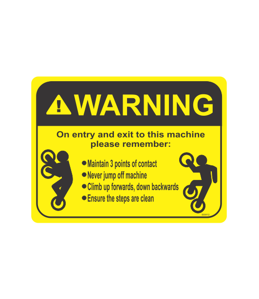 SSW12 - WARNING 3 POINTS OF CONTACT