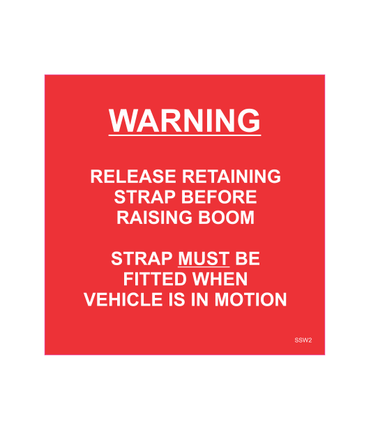 SSW2 - WARNING RELEASE RETAINING STRAP