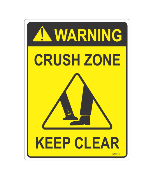 SSW21 - WARNING CRUSH ZONE