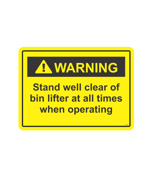 SSW24 - WARNING  STAND WELL CLEAR