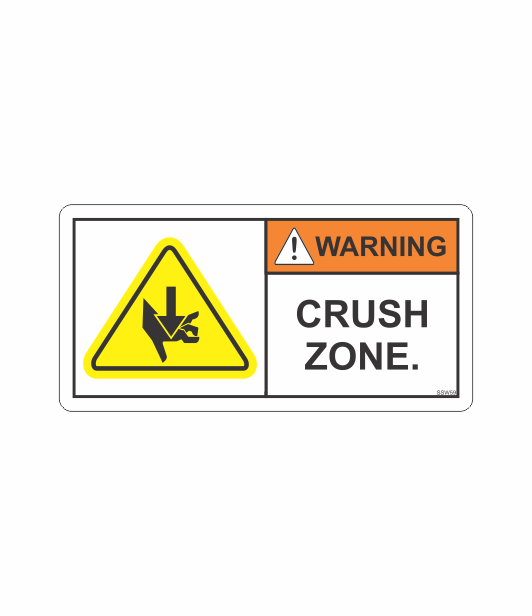SSW59 - WARNING CRUSH ZONE