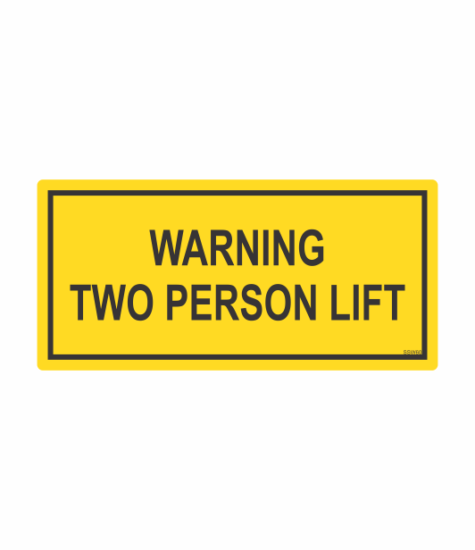 SSW60 - WARNING TWO PERSON LIFT