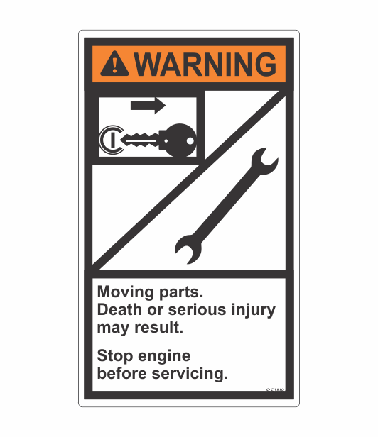 SSW64 - WARNING MOVING PARTS